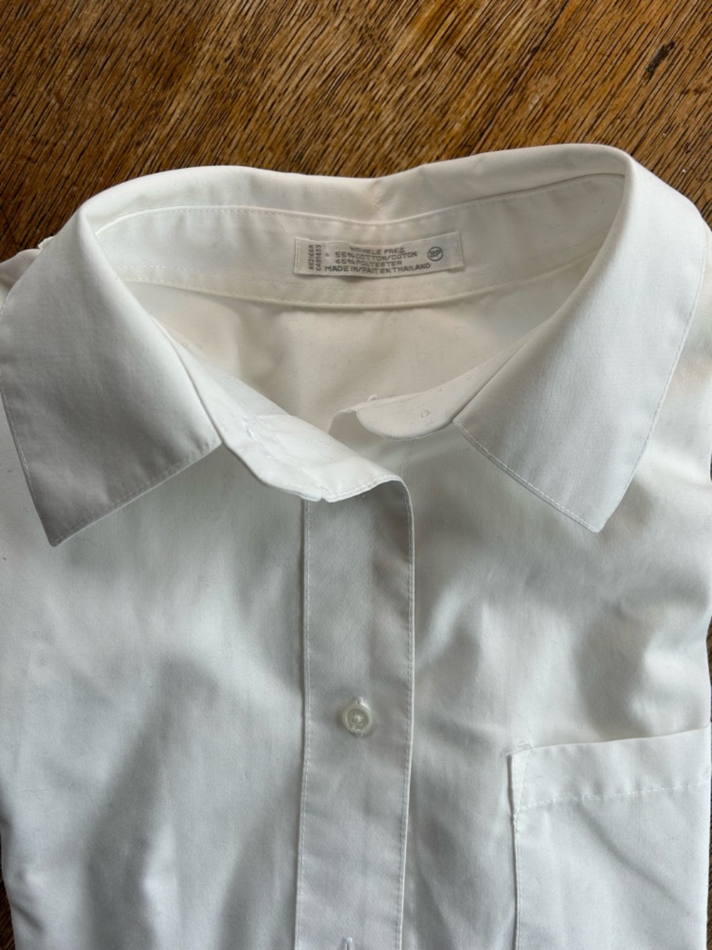 Foxcroft White Button Down Shirt Womens 8p Non Iron Classic Collar